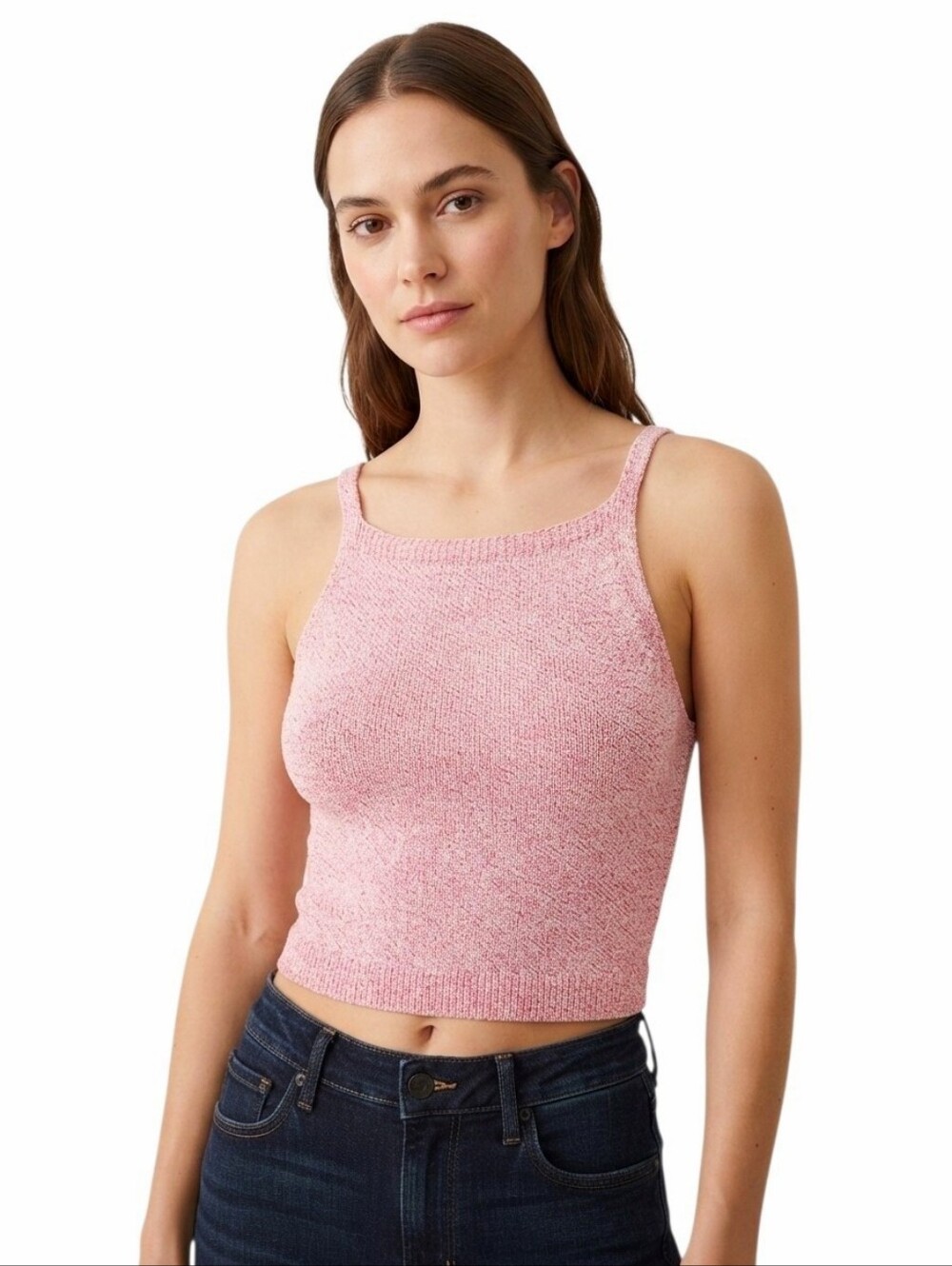 Lefties Pink Knit Tank Top size M